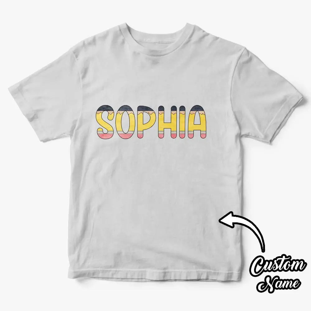 shirt custom name gift for daughter back to school close detail