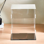 custom bobble head bring joy desk figurine character dustproof clear acrylic display side view