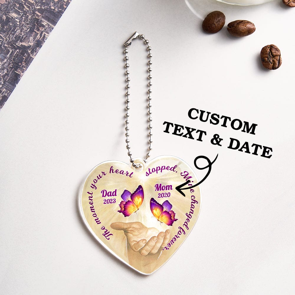 personalized photo with custom name butterfly ornament acrylic remembrance decor comfort on the road