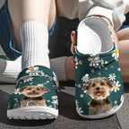 Personalized Pet Face Clog Funny Floral Print Clogs Slipper Gift for Pet Lover