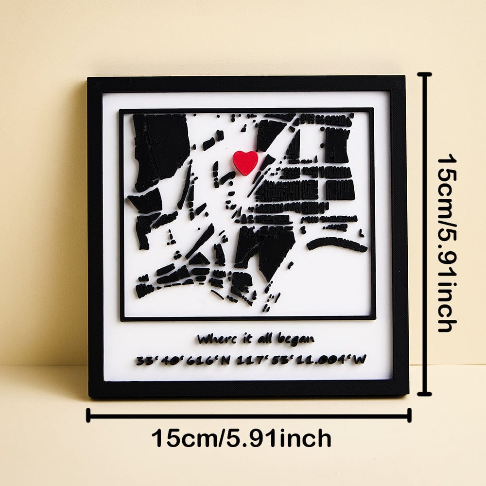Personalized Place Acrylic Keepsake 3D Location Map Plaque