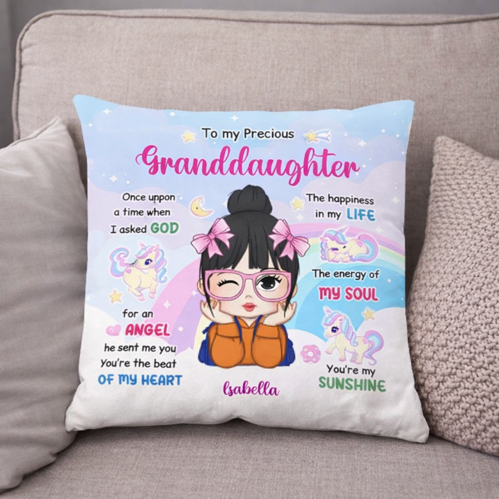Personalized Gift For Granddaughter You Are My Sunshine Pillow  724087