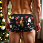 Personalized Face Boxer Only Can Jingle These Bells without Custom Belt Text Men Underwear Christmas Gift Personalized Photo Valentines Gift