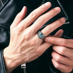 Personalized Birthstone Class Signet Ring with Engraved Symbol Name and Text Class of Graduation Gift for High School University Graduates