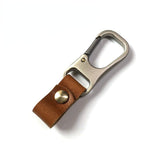 Genuine Leather Metal Car Keychain