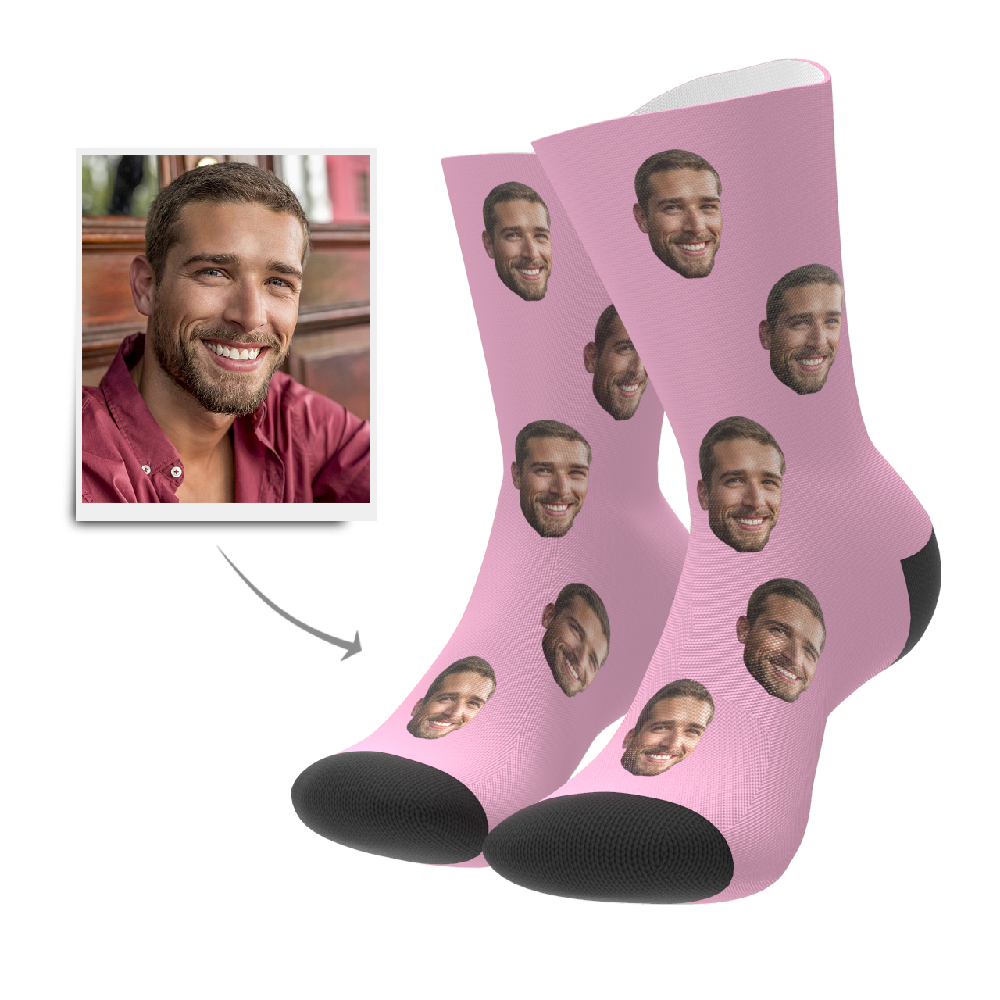 personalized face photo comfortable daily style photo socks gift for boyfriend