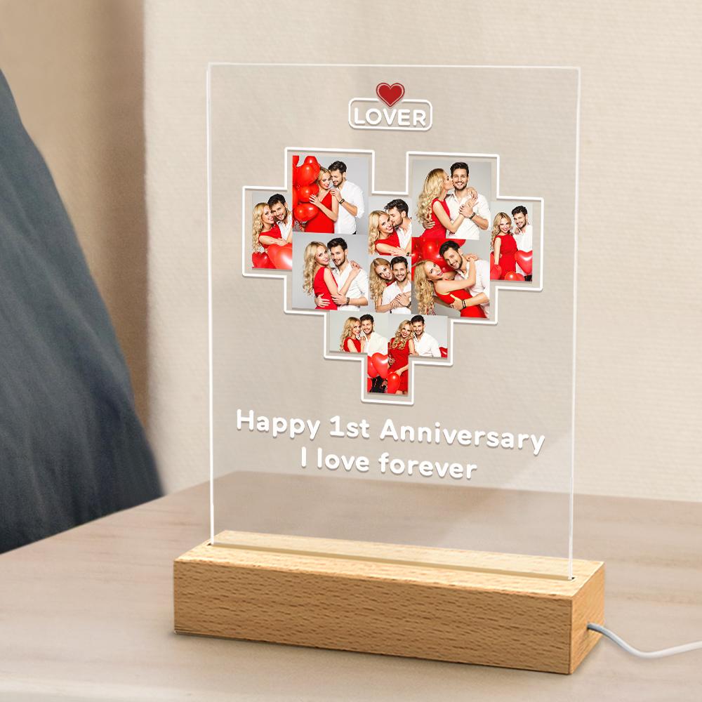 fathers day surprise custom gift for dad inspired by father s day gift custom photo plaque personalized glass nightlight