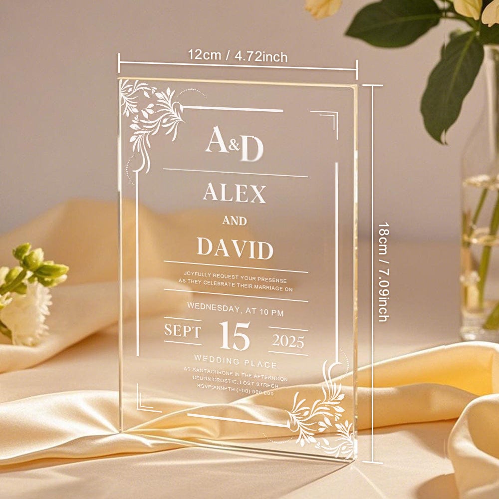 Personalized Acrylic Wedding Invitation Party Invitations