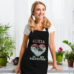 Personalized Name and Photo Apron Valentine Kitchen Apron