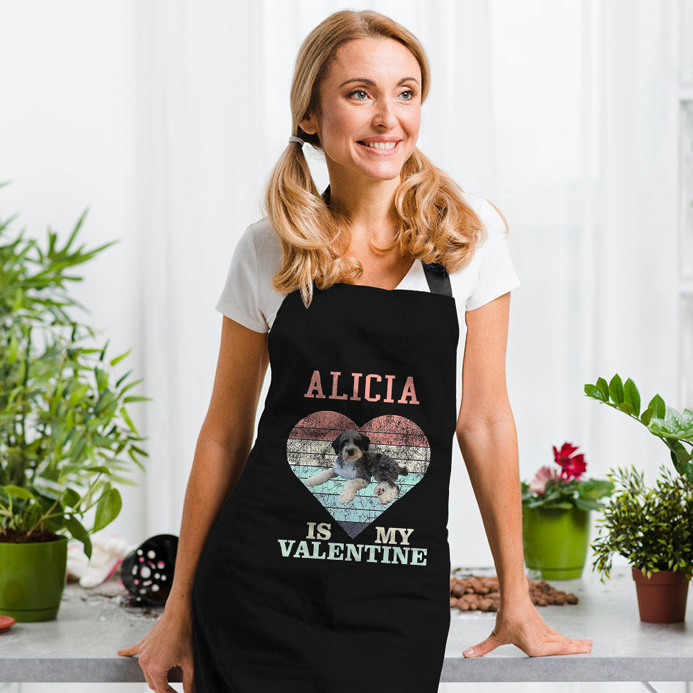 Personalized Name and Photo Apron Valentine Kitchen Apron