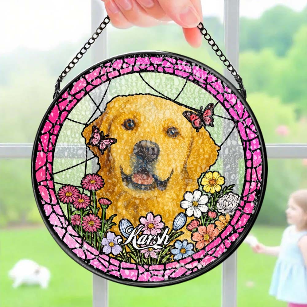 Suncatcher Ornament Personalized Photo Love Feels Close Again