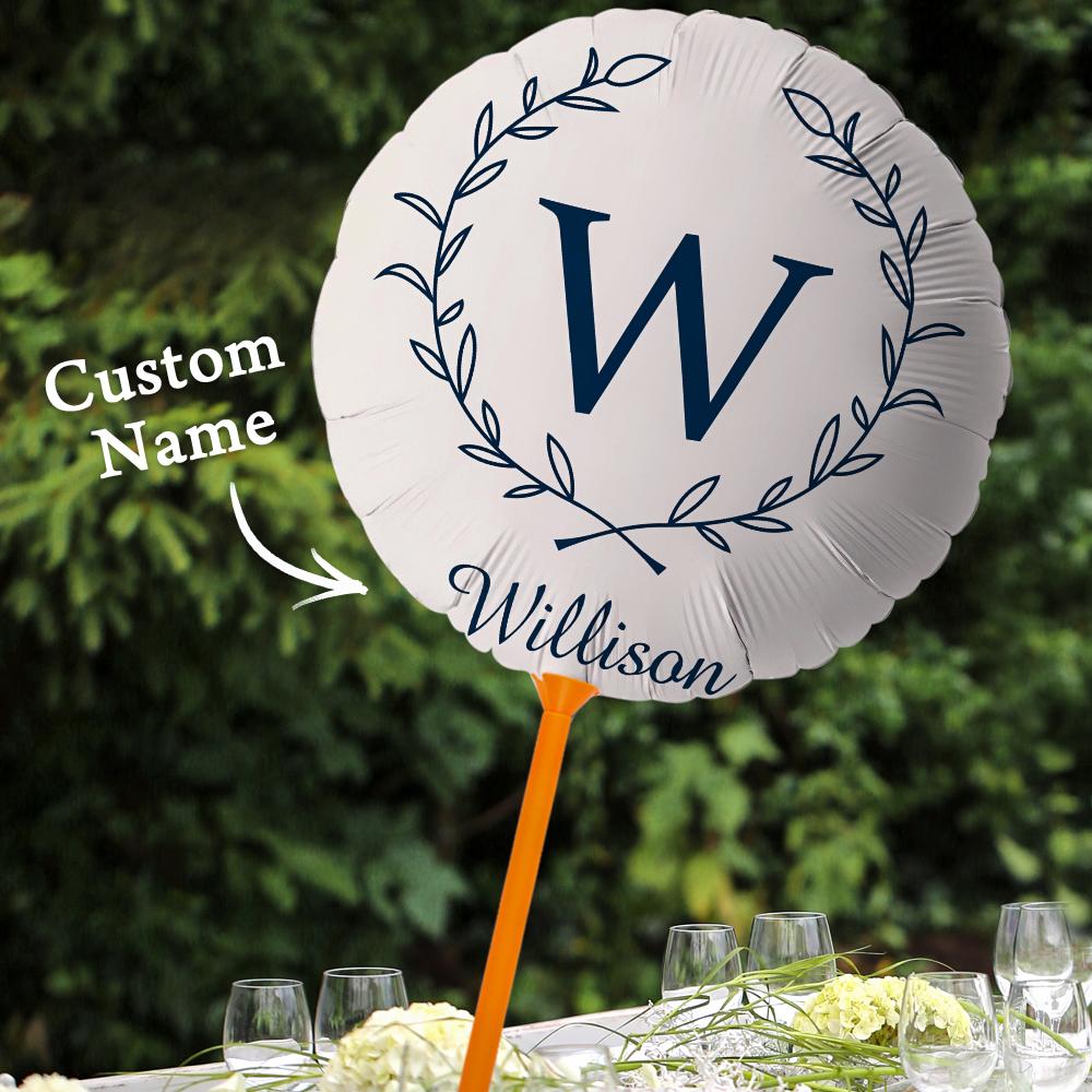Personalized Name Floral Balloons for Engagement Wedding Anniversary Party Decoration