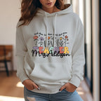 Personalized Wildflower Hooded Sweatshirt Teacher Custom Name Hooded Sweatshirt Back to School Gifts