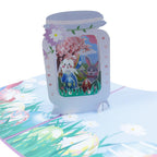 Easter Bunny & Eggs 3D Pop - Up Card – Springtime Easter Gift Greeting Card - DiyGiftly