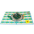 Easter Bunny in the Grass with Colorful Eggs 3D Pop - Up Card – Easter Greeting Card - DiyGiftly