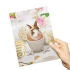 Easter Bunny Inside Eggshell – Charming Holiday Greeting Card - DiyGiftly