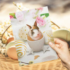 Easter Bunny Inside Eggshell – Charming Holiday Greeting Card - DiyGiftly