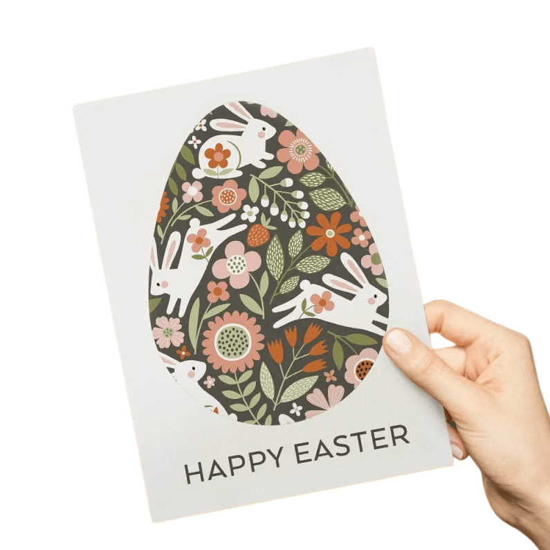 Easter Theme Greeting Card HAPPY EASTER Thoughtful Spring Gift for Loved Ones - DiyGiftly