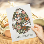 Easter Theme Greeting Card HAPPY EASTER Thoughtful Spring Gift for Loved Ones - DiyGiftly