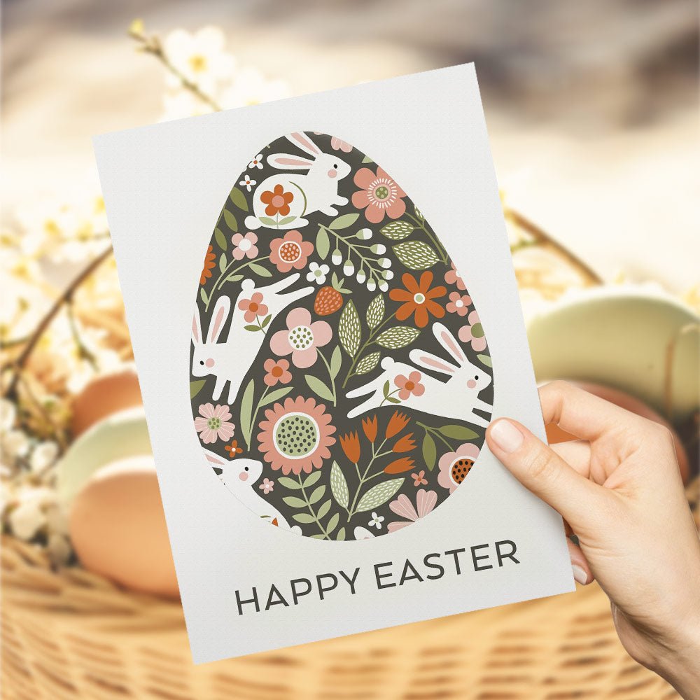 Easter Theme Greeting Card HAPPY EASTER Thoughtful Spring Gift for Loved Ones - DiyGiftly
