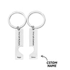 2pcs Couple Drive Safe Keychains Personalized Text Keychain Customized Products Valentines Day Anniversary Gift for Boyfriend