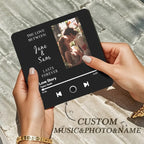 Engraving Text Music Fridge Magnet Personalised Photo Fridge Magnet Can Play Songs Gifts for Her