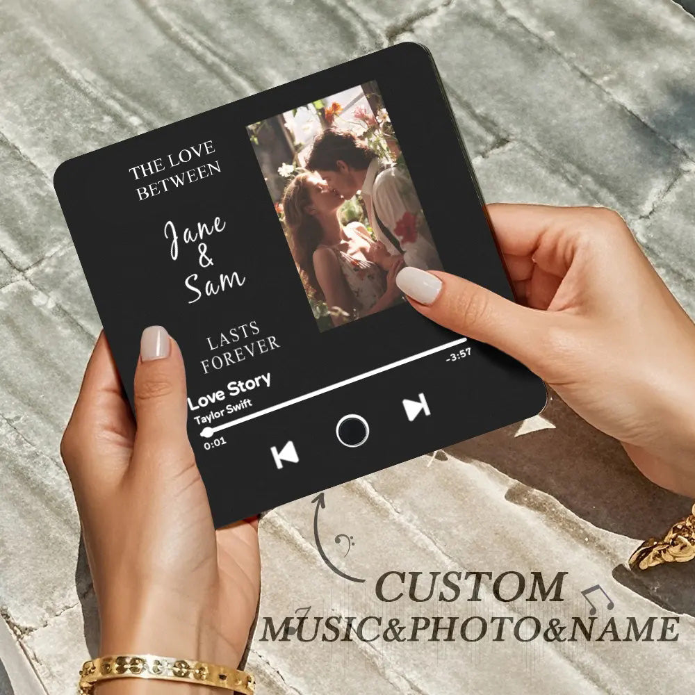 Engraving Text Music Fridge Magnet Personalised Photo Fridge Magnet Can Play Songs Gifts for Her