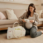 Personalized Cute Rabbit Bear Large Capacity Multiple Compartments Baby Hospital Bag Pregnancy Gift for Her