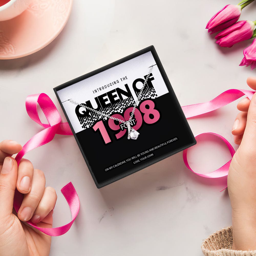 Personalized Your Age Message Card with Necklace Gift for Birthday