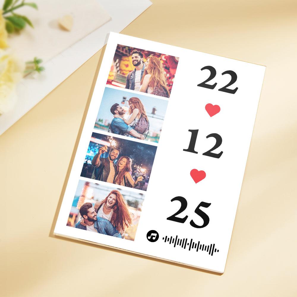 Scannable Music Photo Plaque Custom Keychain Personalized Night Light Gift For Her