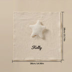 Personalized Soothe Towel Bibs Star Soft Sleeping Towel with Embroidered Name Gift for Baby