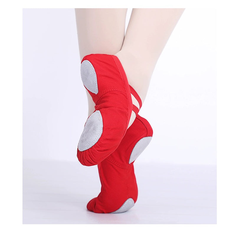 Women Girls Ballet Shoes Children Adult Ballet Shoes Canvas Split Sole Ballet Shoes Yoga Dancing Shoes