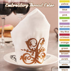 Personalized Linen Napkin with Embroidered Monogram Napkin Wedding Gift for Her