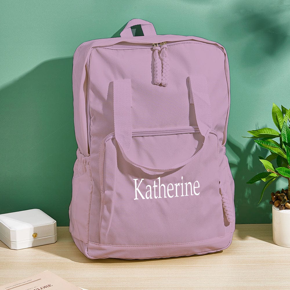 Personalized Name Embroidery Backpack Custom Backpack Travel Bags Gift for Friends