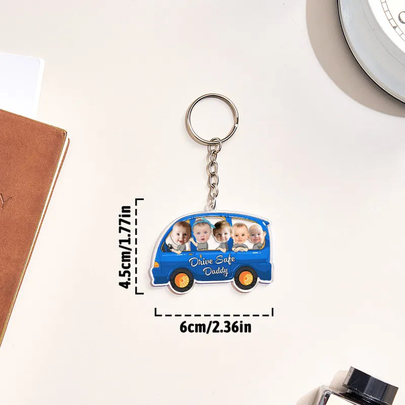 Personalized Drive Safe Keychain Custom Car Style Keychain Gifts for Dad