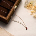 Personalized Birth Flower Birthstone Necklace with Name Necklace Jewelry Gift for Her