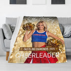 Editable Cheerleader blanket with Gold Confetti and Sparkling Lights, Cheer Dance blanket, Cheer Background, Cheer Backdrop blanket 746055 - DiyGiftly