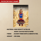 Editable Cheerleader Canva Poster with Gold Confetti and Sparkling Lights, Cheer Dance Poster, Cheer Background, Cheer Backdrop Canva Poster 746004 - DiyGiftly