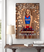 Editable Cheerleader Canva Poster with Gold Confetti and Sparkling Lights, Cheer Dance Poster, Cheer Background, Cheer Backdrop Canva Poster 746004 - DiyGiftly