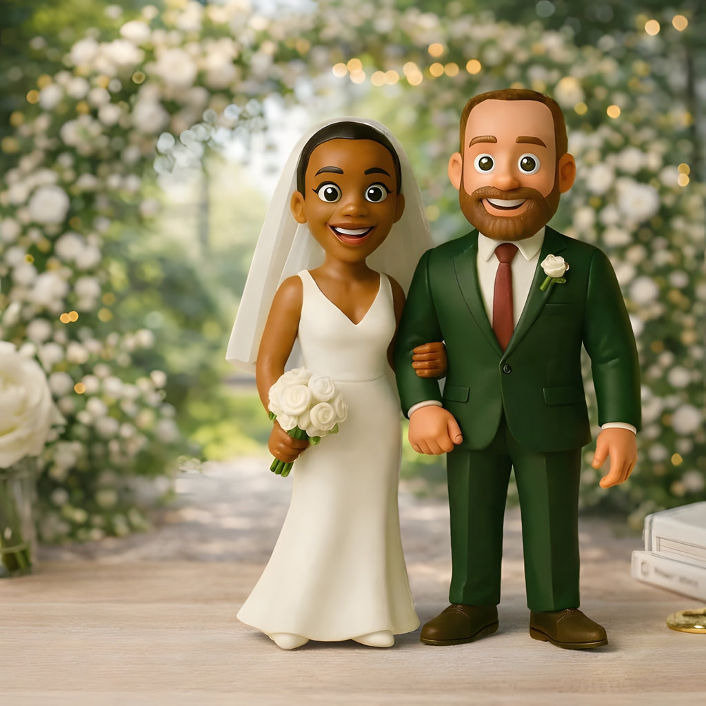 Custom 2 People 3D Mini Figure From Your Photo Personalized Toy Figure Gifts For Couple