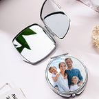 Personalized Photo Compact Portable Mirror Travel Birthday Gift for Her