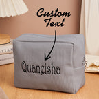 Personalized Waffle Cosmetic Bag Makeup Bag Makeup Organizer Gift for Her