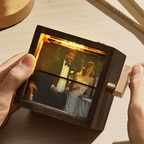 Custom Halloween Photo Flipbook Frame Animation Machine Hand-cranked Detachable Photos Flipbook Box Photo Album with Light Halloween Gifts