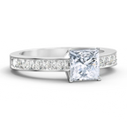 Personalized Birthstone Silver Ring Eternity Ring Wedding Gift Valentines Gift