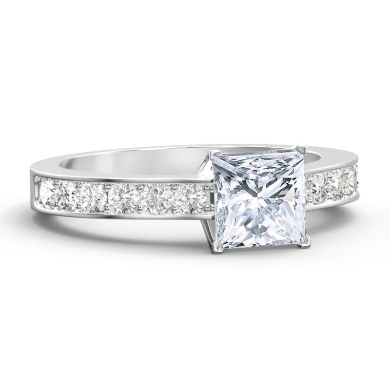 Personalized Birthstone Silver Ring Eternity Ring Wedding Gift Valentines Gift