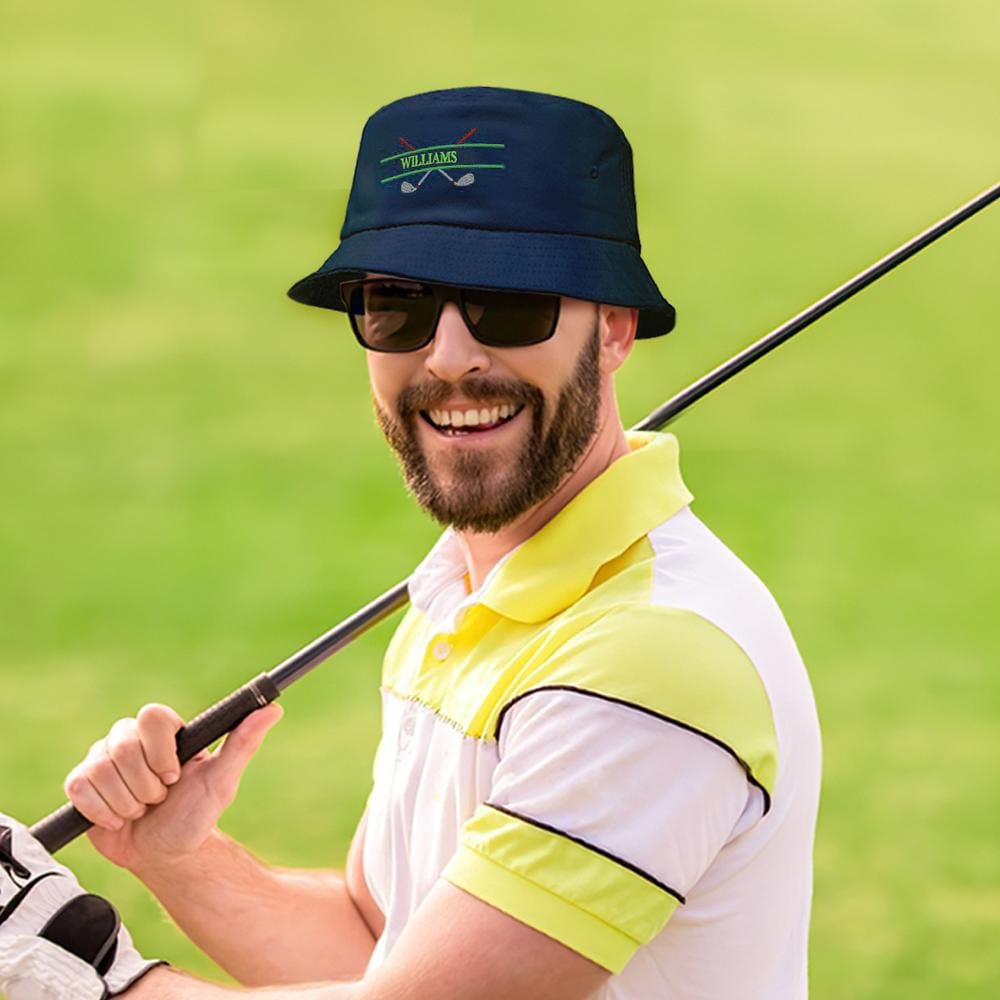 Custom Embroidery Golf Bucket Hat Personalized Name Fisherman Cap Gift for Golf Lover