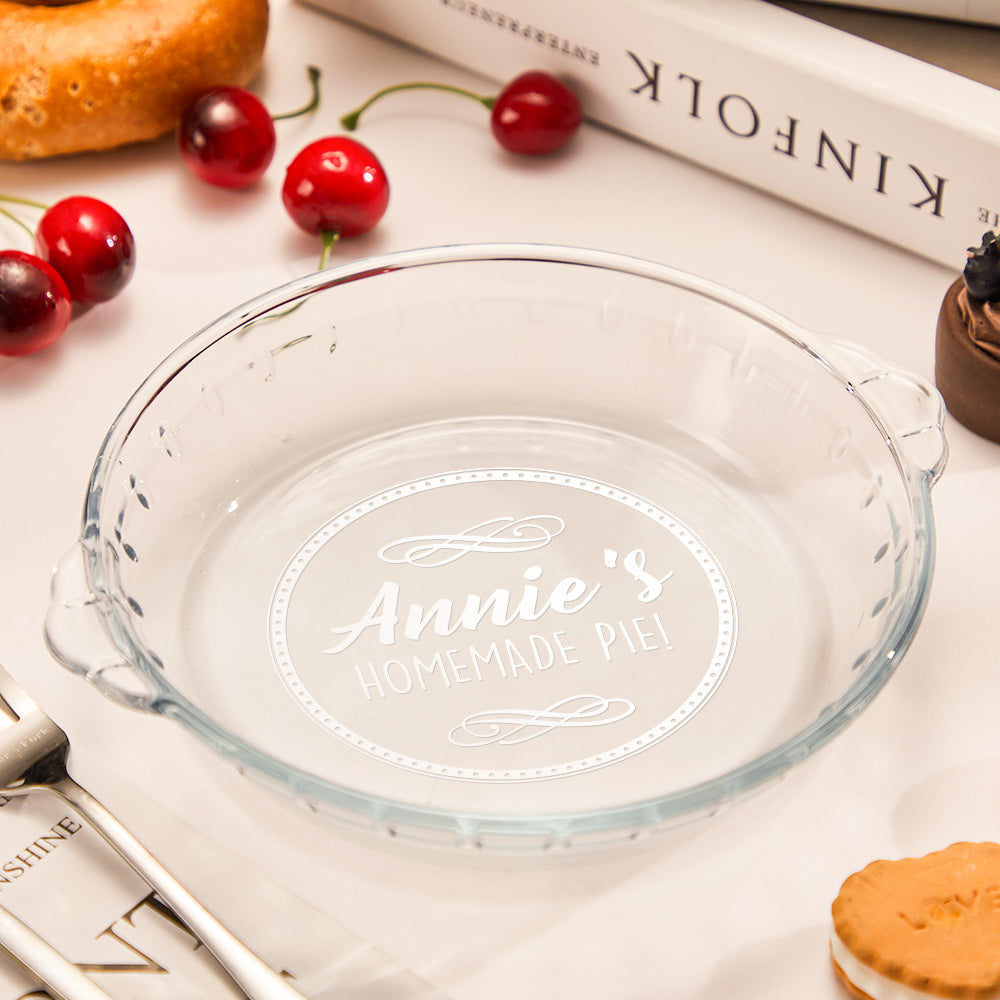 kitchen love custom name ceramic pie plate for kitchen decor