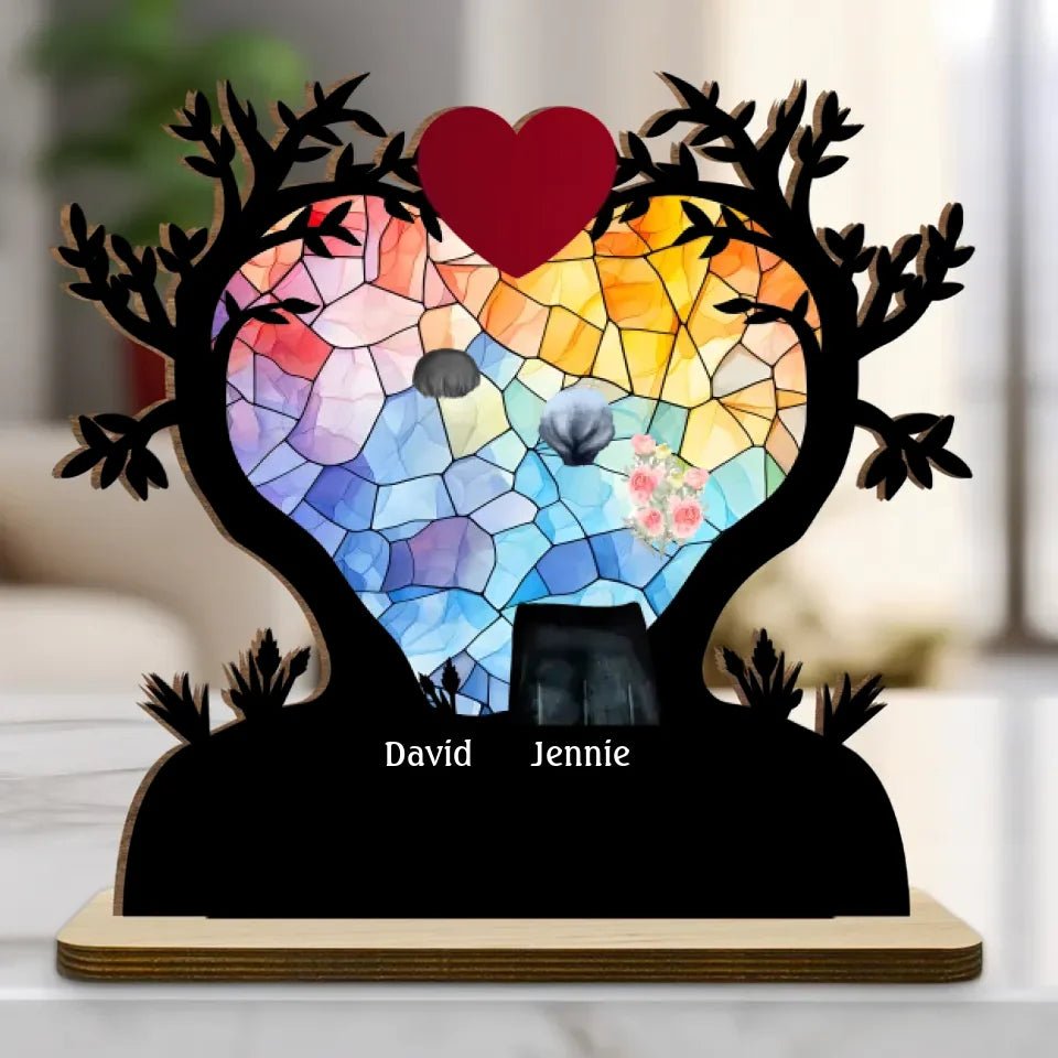 personalized wooden plaque endless love layered wood design anniversary gift