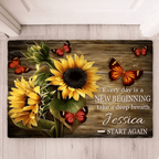 Every day is a New Beginning take a deep breath and Start Again - Personalized Doormat 738575 - D - DiyGiftly