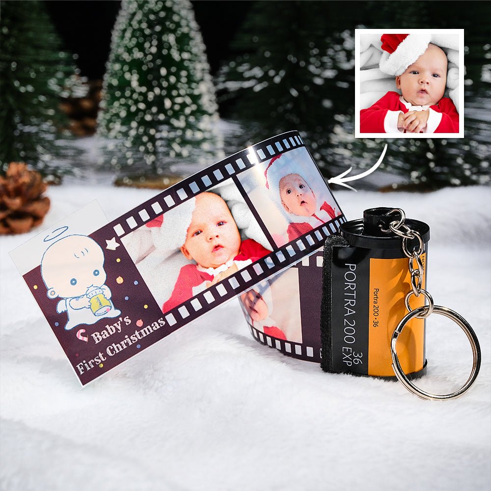 personalized film roll keychain custom baby photo camera keepsake